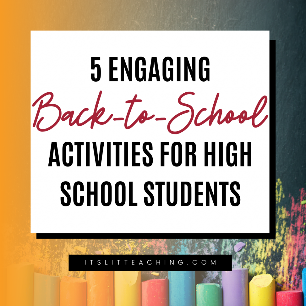 5 Engaging Back-to-School Activities for High School Students