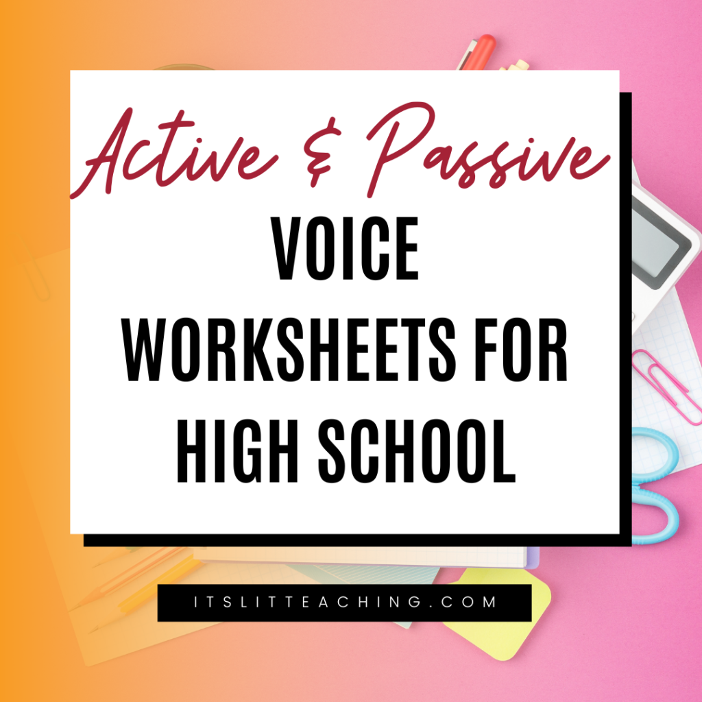 Easy Active and Passive Voice Worksheets for High School