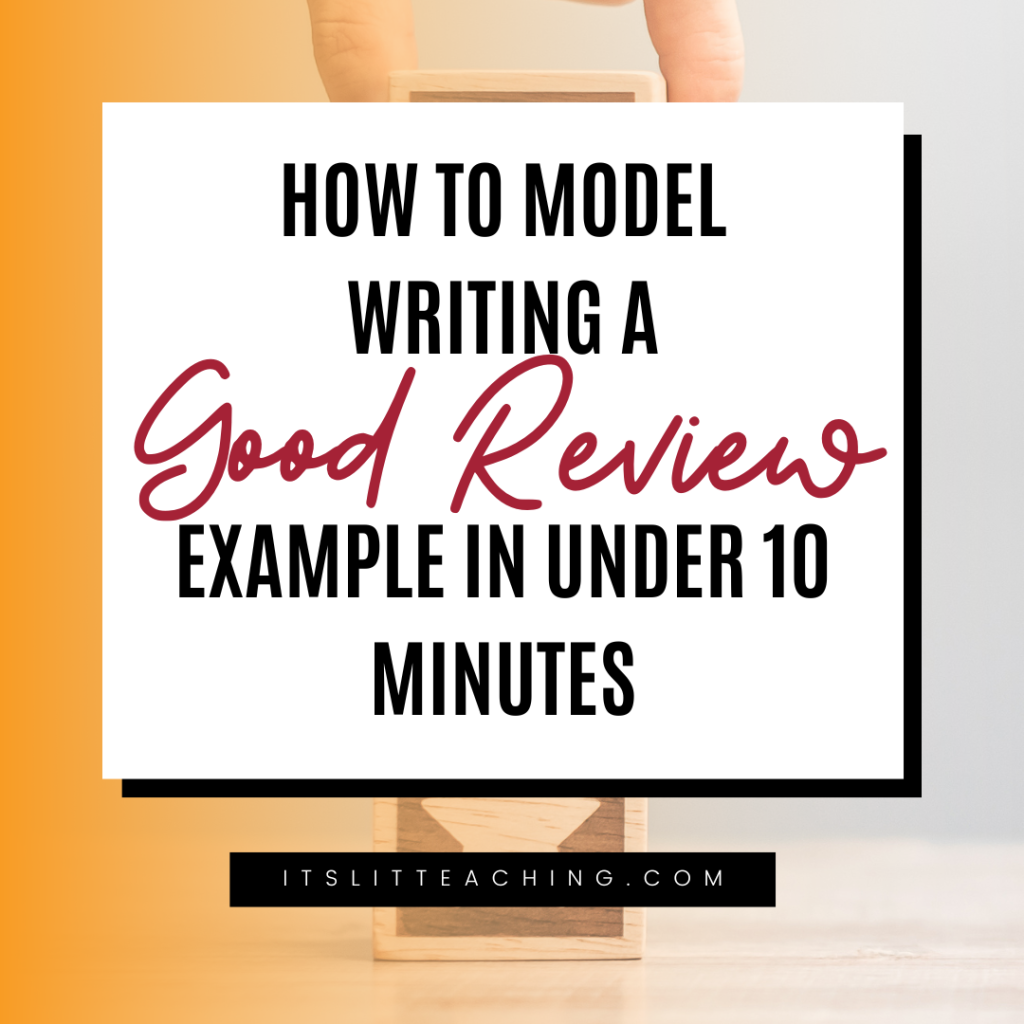 How to Model Writing a Good Review Example in Under 10 Minutes